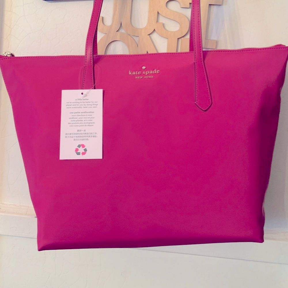 Kate Spade fuchsia nylon tote